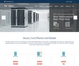 Maxapex.com(Oracle APEX Hosting service in Cloud) Screenshot