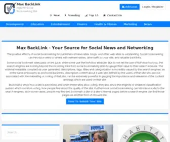 Maxbacklink.com(URL shortening for the new generation) Screenshot