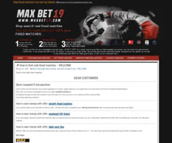 Maxbet19.com(Real fixed matches 1x2 and vip tickets) Screenshot