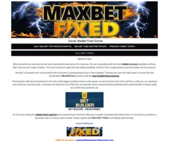 Maxbetfixed.com Screenshot