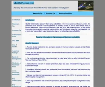 Maxbetsoccer.com(Soccer Predictions and Tips) Screenshot