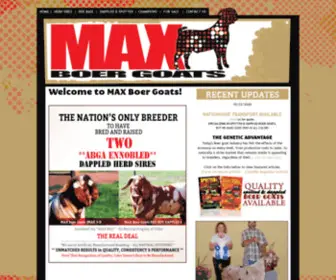 Maxboergoats.com(Max boer goats) Screenshot