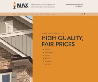 Maxbuildingsupply.com(Max Building Supply) Screenshot