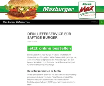 Maxburger.de(Pizza Max GbR) Screenshot