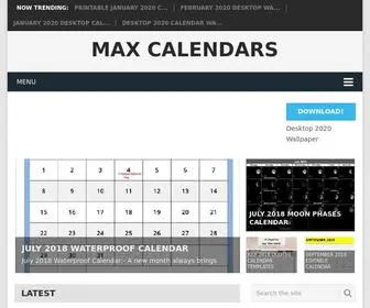 Maxcalendars.com(Get Free Printable Calendar Templates Planner Organizer Daily) Screenshot
