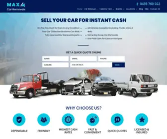 Maxcarremovals.com.au(Cash for Cars Brisbane) Screenshot