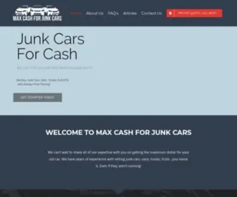 Maxcashforjunkcars.com(Max Cash for Junk Cars) Screenshot