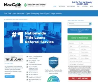 Maxcashtitleloans.com(Max Cash Title Loans) Screenshot