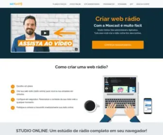 Maxcast.com.br(Criar web rádio completa) Screenshot