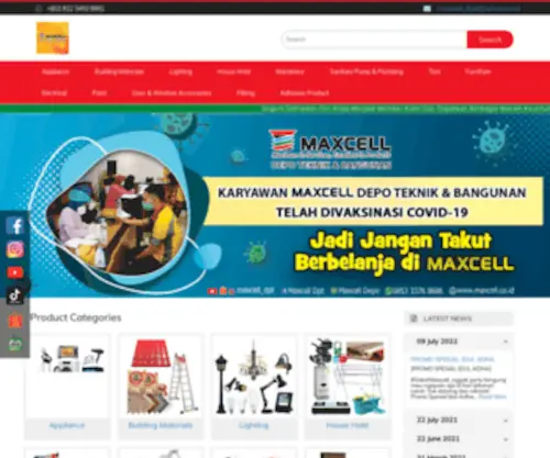 Maxcell.co.id(Maxcell Depo Teknik & Bangunan) Screenshot