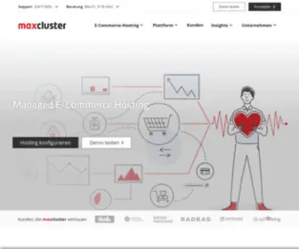Maxcluster.de(Hosting für eCommerce Profis) Screenshot
