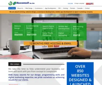 Maxcomsoft.com(Web Design Malaysia) Screenshot