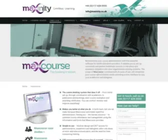 Maxcourse.co.uk(Streamline your course administration and free up time for your team. Maxcourse) Screenshot