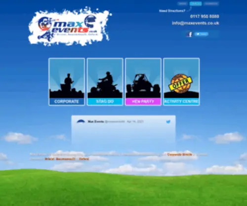 Maxevents.co.uk(Max Events) Screenshot