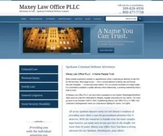 Maxeylaw.com(Maxey Law Office PLLC) Screenshot