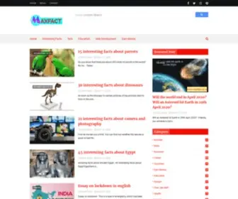 Maxfact.co.in(Amazing Interesting facts) Screenshot