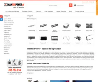 Maxforpower.pl(Części do laptopów) Screenshot