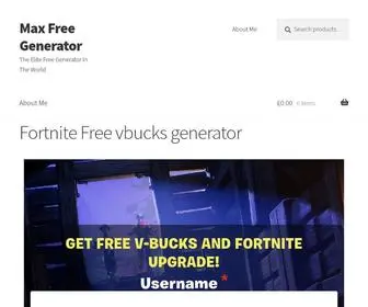 Maxfreegenerator.com(Fortnite Free vbucks generator) Screenshot