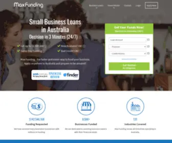 Maxfunding.cn(Small Business Loans of Up to $1M in Australia) Screenshot