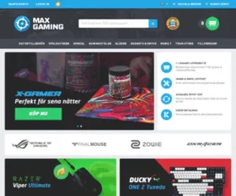 Maxgaming.se(Specialiserade på gaming & esport. Köp online) Screenshot