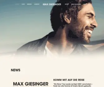 Maxgiesinger.de(Max Giesinger) Screenshot