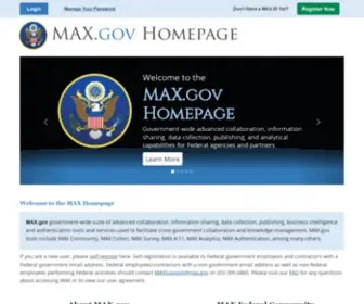Max.gov(MAX Portal) Screenshot