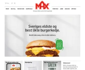 Maxhamburger.no(Max startet allerede i 1968. ambisjonen er den samme som tidligere) Screenshot