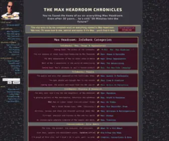 Maxheadroom.com(The Max Headroom Chronicles) Screenshot