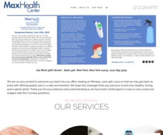 Maxhealthnyc.com(Front Page) Screenshot