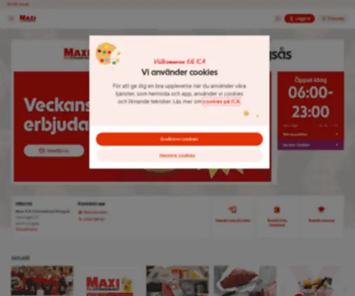 Maxialingsas.se(Maxi ICA Stormarknad Alingsås har allt du behöver) Screenshot