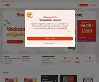 Maxigoteborg.se(Maxi ICA Stormarknad Göteborg har allt du behöver under ett tak) Screenshot