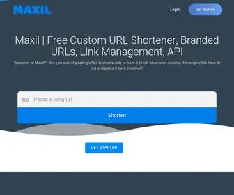 Maxil.nl(Free Custom URL Shortener) Screenshot