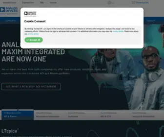 Maxim-IC.com(Mixed-signal and digital signal processing ICs) Screenshot