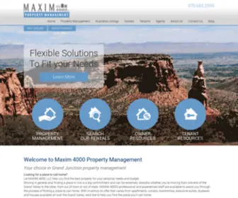 Maxim4000.com(Grand Junction Property Management and Property Managers) Screenshot