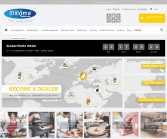 Maximaholland.com(Professionele Horeca Apparatuur van Maxima) Screenshot