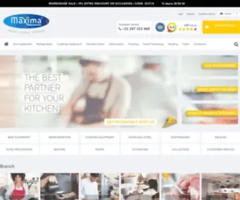 Maximakitchenequipment.com(Professionele Horeca Apparatuur van Maxima Kitchen Equipment) Screenshot