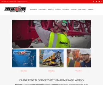 Maximcrane.com(Maxim Crane) Screenshot
