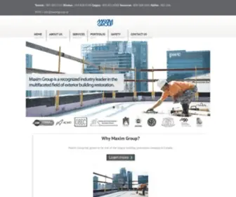 MaximGroup.ca(Building Restoration Company Toronto) Screenshot