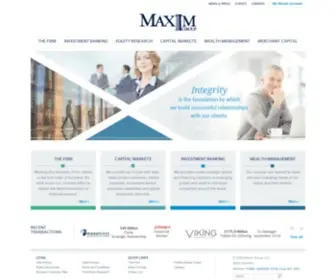 MaximGrp.com(Maxim Group LLC) Screenshot