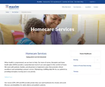 Maximhomecare.com(Home Health Care) Screenshot