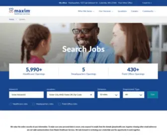 Maximnurses.com(Nursing Jobs) Screenshot