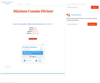 Maximocomundivisor.com(Máximo) Screenshot