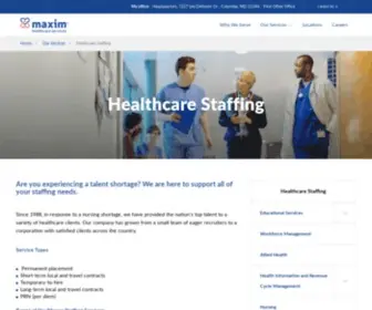 Maximstaffing.com(Maxim Staffing Solutions) Screenshot