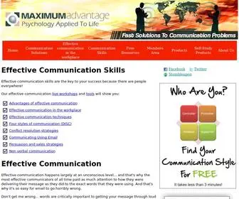 Maximumadvantage.com(Effective communication skills for business and personal success) Screenshot