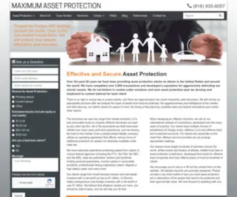 Maximumassetprotection.com(Asset Protection by the Experts) Screenshot