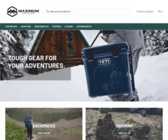 Maximumoutfitters.ca(Maximum Outfitters) Screenshot