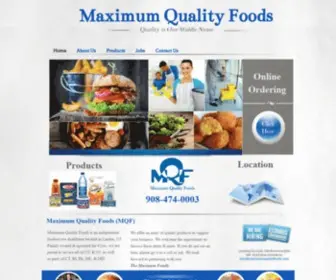 Maximumqualityfoods.com(Maximum Quality Foods) Screenshot