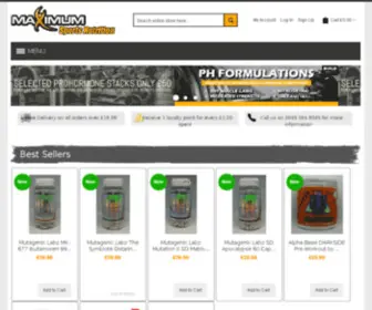 Maximumsports-Nutrition.com(Bodybuilding Supplements & Prohormones) Screenshot