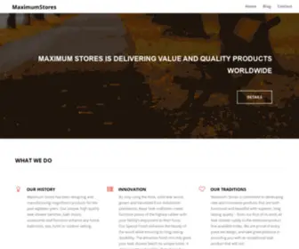 MaximumStores.com(MAXIMUM STORES IS DELIVERING VALUE AND QUALITY PRODUCTS WORLDWIDE) Screenshot