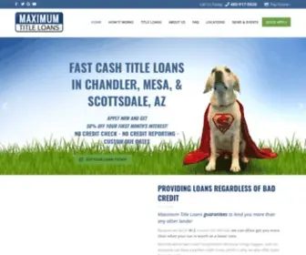 Maximumtitleloans.com(Auto Title Loans) Screenshot